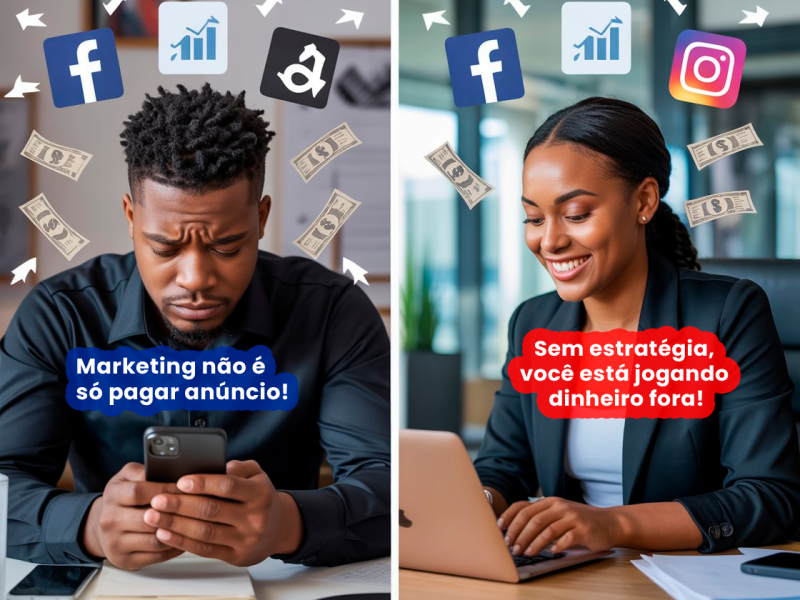 Marketing não é só pagar anúncio — sem estratégia, você está jogando dinheiro&nbsp;fora!